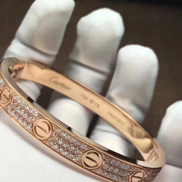 Cartier Love Bracelet, paved diamonds