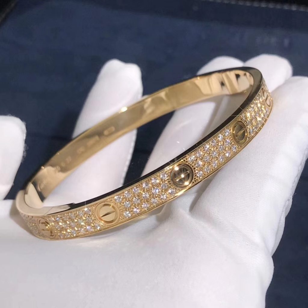 Cartier Love Bracelet, paved diamonds