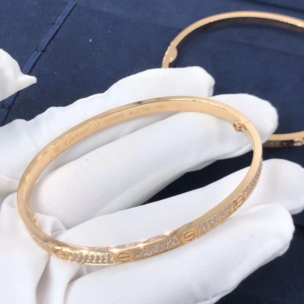 Cartier Love bracelet, small model, paved diamonds