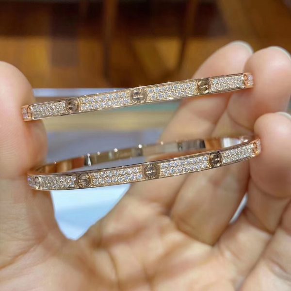 Cartier Love bracelet, small model, paved diamonds