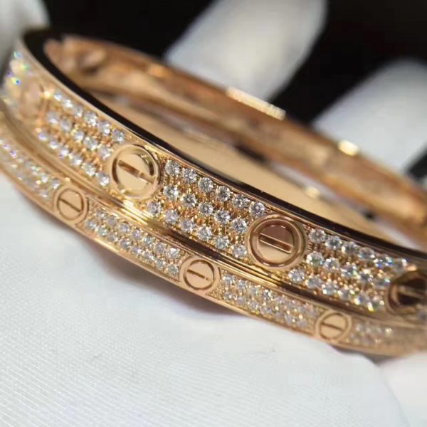 Cartier Love Bracelet, paved diamonds