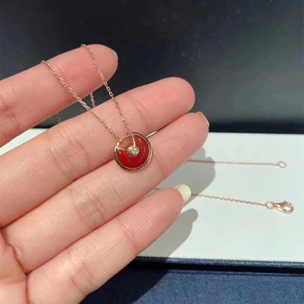 Cartier Amulette Necklace, Carnelian