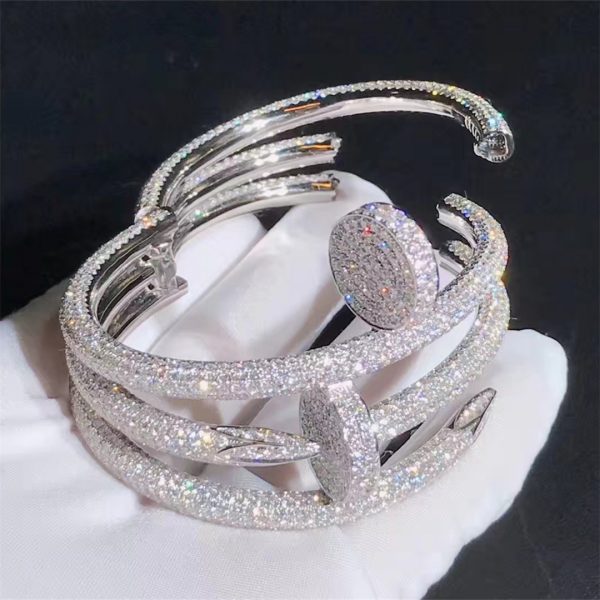 Juste un Clou cuff bracelet, 18K white gold