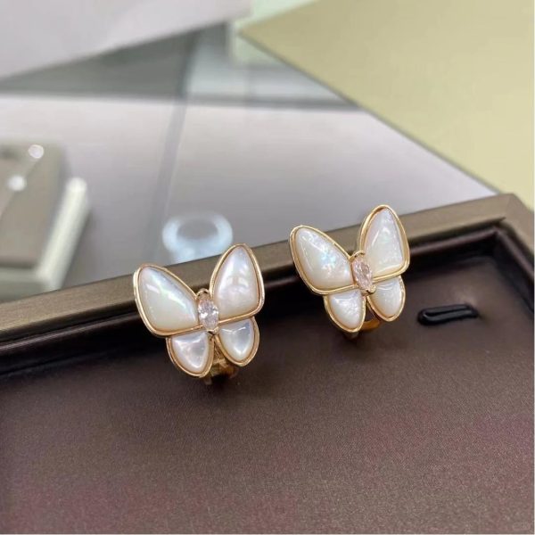 Van-Cleef-Arpels-Two-Butterfly-earrings-white-mother-of-pearl