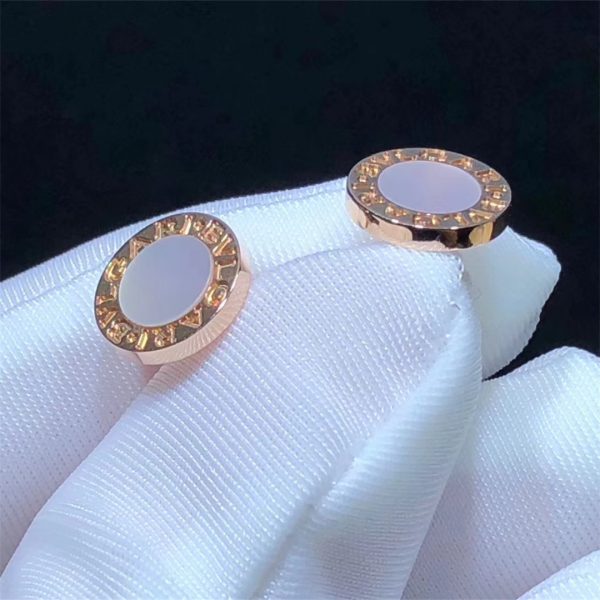 BVLGARI BVLGARI 18 kt rose gold single stud earring with mother-of-pearl