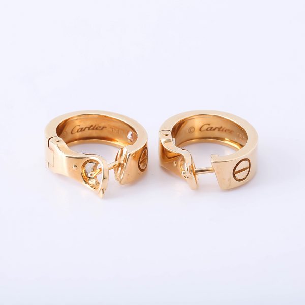 Pure 18k Yellow Gold Cartier Love earrings