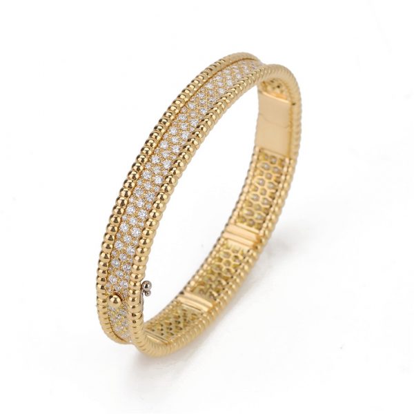 Van Cleef & Arpels Perlée diamonds bracelet, 3 rows