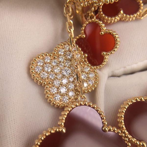VCA Magic Alhambra Earrings With Diamonds