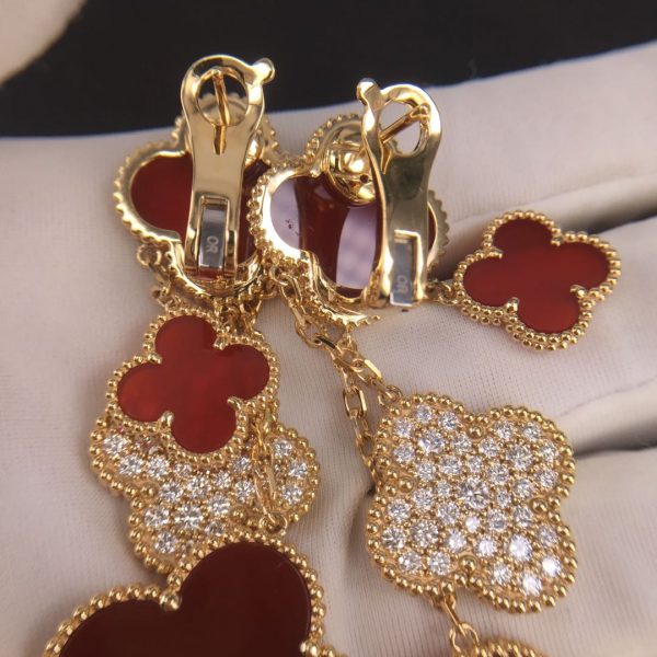VCA Magic Alhambra Earrings With Diamonds
