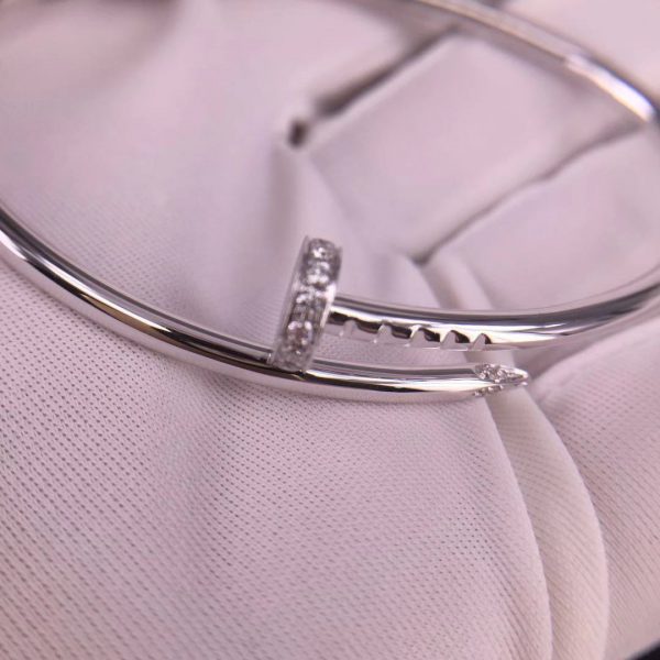 Cartier thin nail bracelet with diamonds