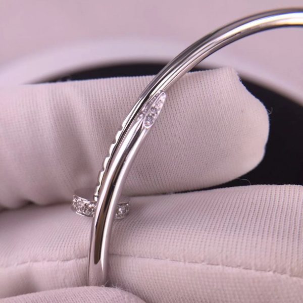 Cartier thin nail bracelet with diamonds