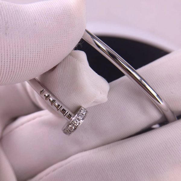 Cartier thin nail bracelet with diamonds