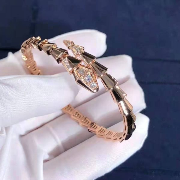 Bvlgari Serpenti Viper bracelet with demi-pavé diamonds