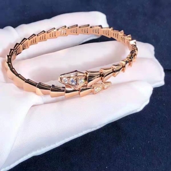 Bvlgari Serpenti Viper bracelet with demi-pavé diamonds