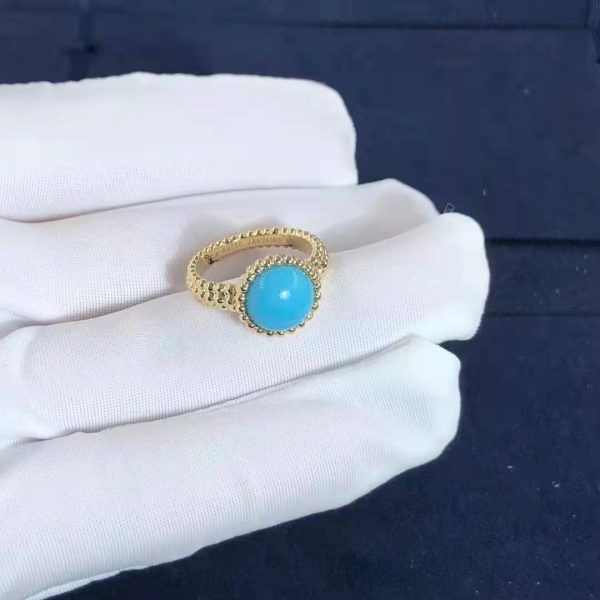 Van cleef & arpels Perlée couleurs ring Yellow gold turquoise