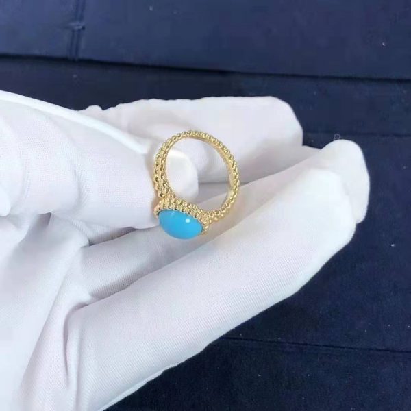 Van cleef & arpels Perlée couleurs ring Yellow gold turquoise