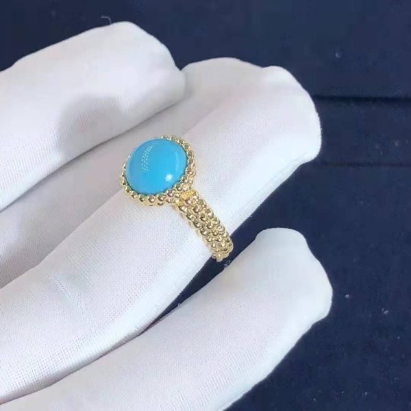 Van cleef & arpels Perlée couleurs ring Yellow gold turquoise