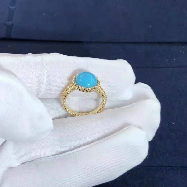 Van cleef & arpels Perlée couleurs ring Yellow gold turquoise