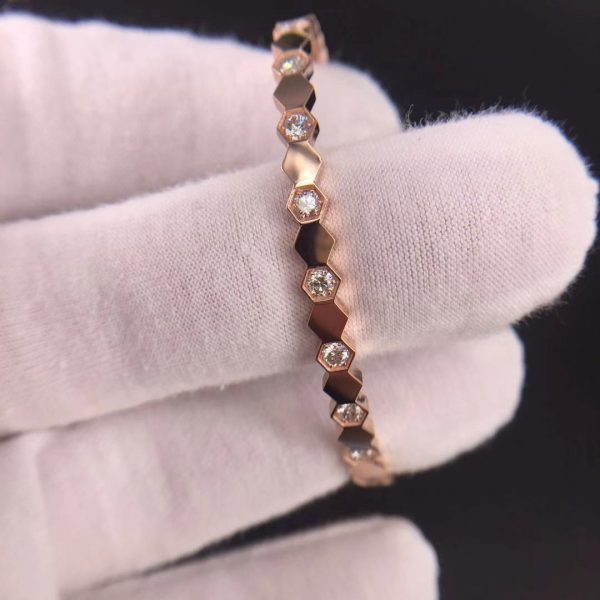 Chaumet Bee My Love half pavé diamond bracelet in rose gold,.,