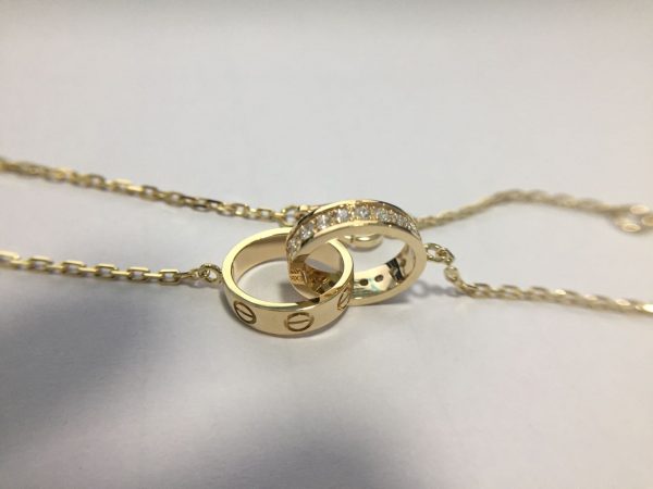 Pure 18k gold Cartier Love Necklace Diamond