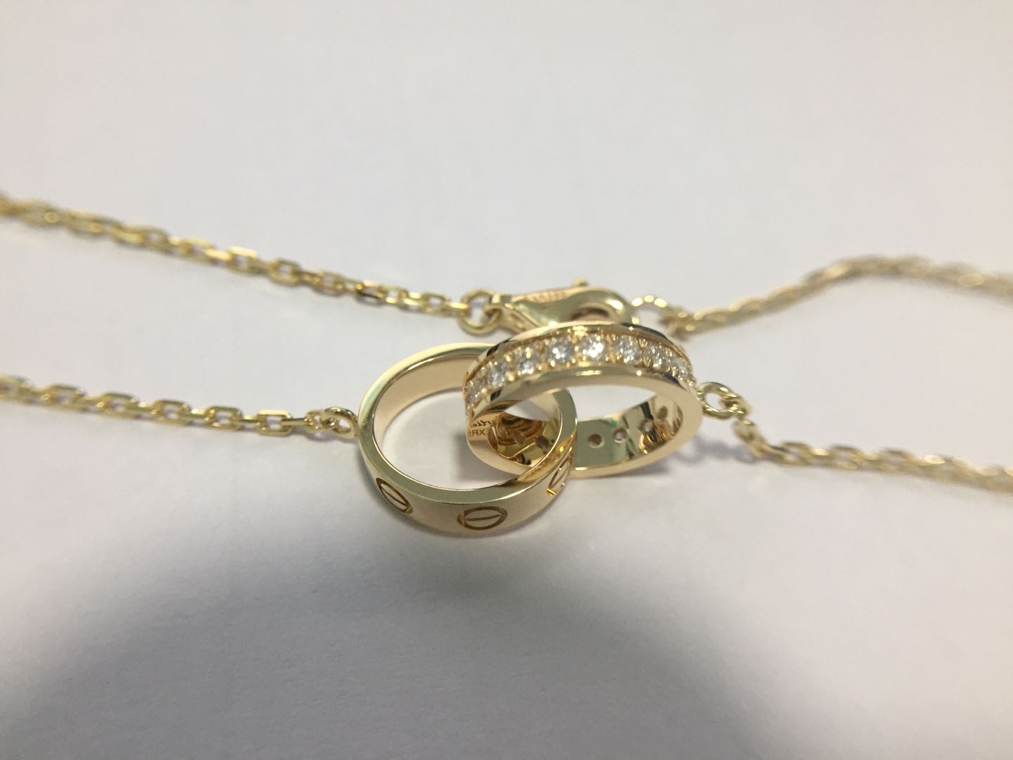 Pure 18k gold Cartier Love Necklace Diamond