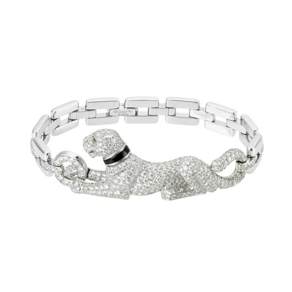 18k Cartier Panthere Bracelet Full Diamonds real18kjewelry.com