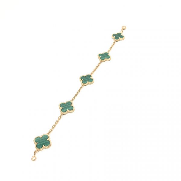 18k gold Van Cleef & Arpels Malachite bracelet