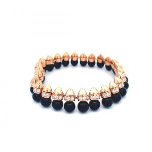 18K Rose Gold Clash de Cartier Black Onyx and Diamond Bracelet