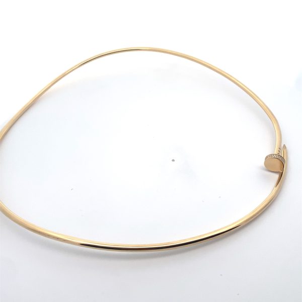 Cartier 18K Gold Juste un Clou Diamond Necklace Small Model