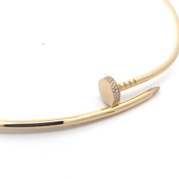 Cartier 18K Gold Juste un Clou Diamond Necklace Small Model